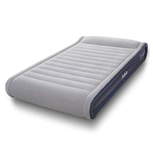 Sable Full Size XL Air Mattress with Built-in Electric Pump Inflatable Elevated Built-in Pillow Bed, [2021 Upgraded] Blow Up Airbed, Height 17''