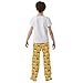 Yuiboo Elastic Clothes Cat Heart Yellow Outfits Lounge Pajama Pants Indoor with Pockets 9-10Y