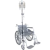 UISKOOPW Portable IV Pole for Wheelchair, IV Poles Collapsible for Traveling, IV Stand for Wheelchair IV Holder with 4 Hooks for Wheelchairs Beds Nursing Clinic Home Care Travel