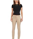 FIVESTAR GENERAL Women's Everyday Skinny Pant, Mid-Rise, Sits Below Waist, Button Closure with Zip Fly Khaki