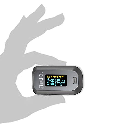 Finger Pulse Oximeter, (SpO2) Blood Oxygen Saturation Monitor with Pulse Rate Measurements and Pulse Bar Graph, Digital Reading LED Display