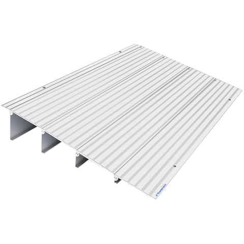 Ruedamann Wheelchair Threshold Ramps for Doorways, 4" Rise Adjustable Mobility Entry Scooter Ramp, 800 LBS Capacity, Aluminum Threshold Door Ramps for Home Entrance, Door, Step, Power Chairs, Walkers Cover