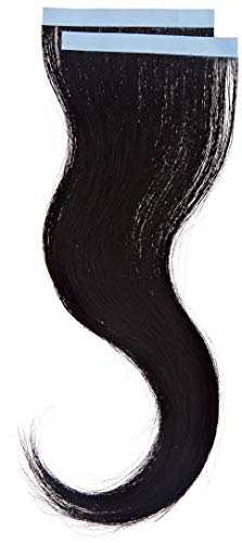Balmain Tape Extension Human Hair 2-Pieces, 25 cm Length, 01 Black, 22 g