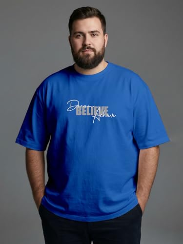 Image of XENOVAURBAN Mens Plus Size Cotton T-Shirt Combo | Combo Pack of 2 Unisex Fit Plus Size Printed Tshirts