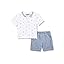 Bright White Print/Denim