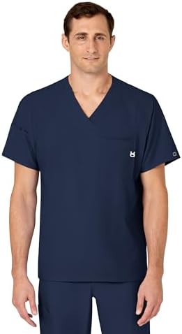 WonderWink mens Men's V-Neck Top Medical Scrubs Shirt