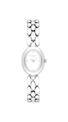 Image of Coach Sammy Women's 2H Quartz Watch Gift Set with Matching Adjustable Jewelry Bracelet - Oval Case - Minimalist Style - Gift for Her - 22.5mm
