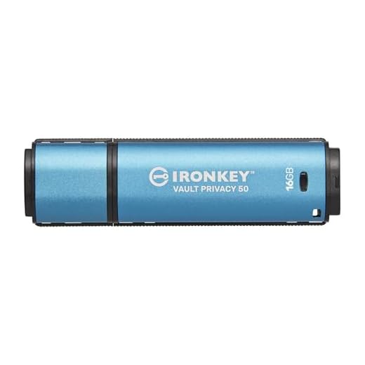 Kingston IronKey Vault Privacy 50 FIPS 197-zertifizierter und mit XTS-AES 256-Bit verschlüsselter USB-Stick für mehr Datenschutz - IKVP50/16GB