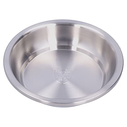 Entatial Plato Redondeado para Sopa, Placa Apilable de Acero Inoxidable, Superficie Lisa, Resistente para Cocina para el Hogar(Hermoso Plato Hondo 304: 20 cm)