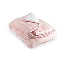 Emma Barclay Weighted Sherpa Blanket in Blush Pink - 50x60 (127x152cm)