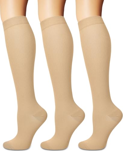 Compression Socks for Women and Men Circulation (3 Pairs) is Best Support for Running Athletic Cycling Hiking