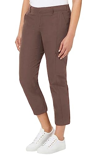 KIRKLAND Signature Women's 4-Way Stretch Ankle Travel Pants (US, Numeric, 6, Regular, Regular, Brown)