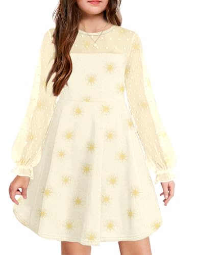 Arshiner Mädchenkleid Prinzessin Herbst Winter Elegant Festliches Kleid...