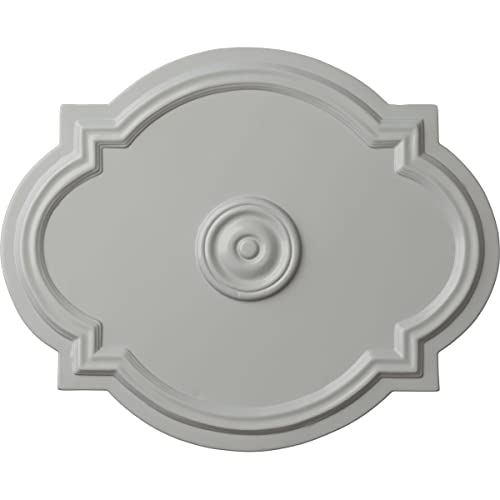 Ekena Millwork CM21WAFRF Waltz Ceiling Medallion, 21 1/4 W x 17 3/8 H x 1" P, Frost