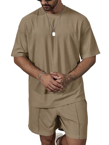 Image of Vogaan Men's T-Shirt and Shorts Set | Top & Shorts Night Suits Set | Night Wear for Men | Holiday Outfits for Men's