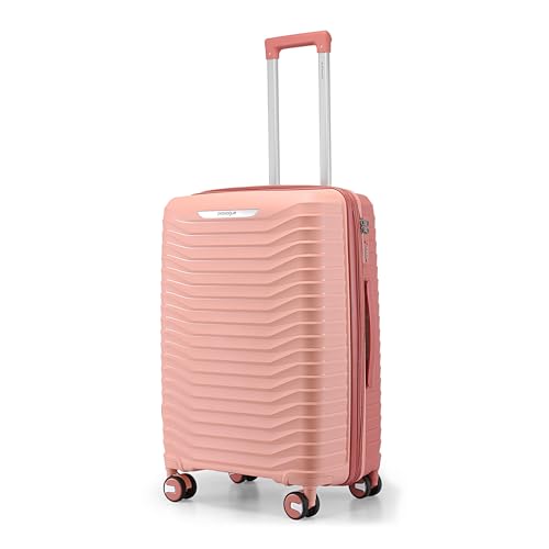 Image of Provogue Coral Hard-Sided PP 75 Cm Trolley Bag Large Size | Expandable Space with 8 Wheels Trolley Bags for Travel | Combination Lock | 5 Year Warranty (Tea Rose /Redwood)
