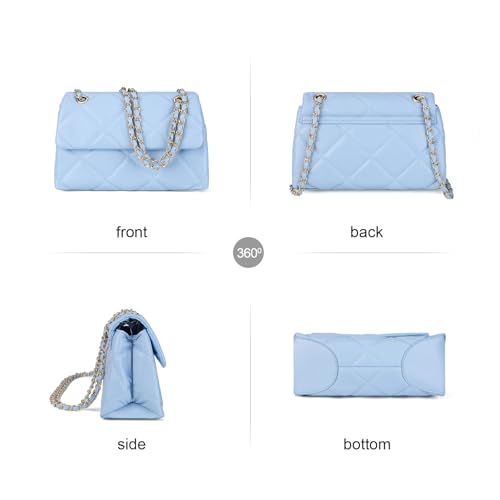 Image of Gladdon Quilted Crossbody Purses for Women Small Ladies Shoulder Bags with Chain Trendy Clutch Purse Cute Designer Bag