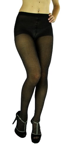 Image of ToBeInStyle Women's Shine & Shimmer Pantyhose Opaque Lurex Tights