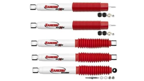 TrendsAuto RS5000X Series Set of Front & Rear Shocks and Steering Stabilizer fits 2001 2006 Silverado 2500 HD 4WD with 0