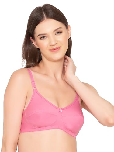 Image of Groversons Paris Beauty Women's Non-Padded Wire-Free Full Coverage Cotton Bra | Adjustable Straps | Hook & Eye Closure | Soft Everyday Bra