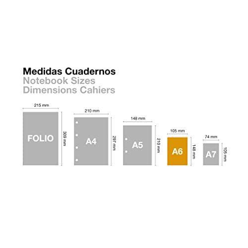 Miquelrius 4.5 X 6 A6 Recycled Wirebound Notebook, 4-Subject Graph Paper, Black #TOP6