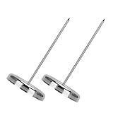 SHINEOFI 2 Piezas clip de recibo de facturas STABBER picos de recibo de metal Titulares de boletos de comida espiga de restaurantes para boletos clip de menú de mesa Silver