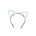 YAZILIND Cute Sweet En Peluche Oreilles De Chat Headband Party Show COS Adultes et Enfants Utiliser Bandeau Accessoires Blanc