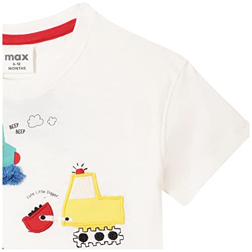 Image of Max Boys Regular Fit Embroidered Crew Neck T-Shirt