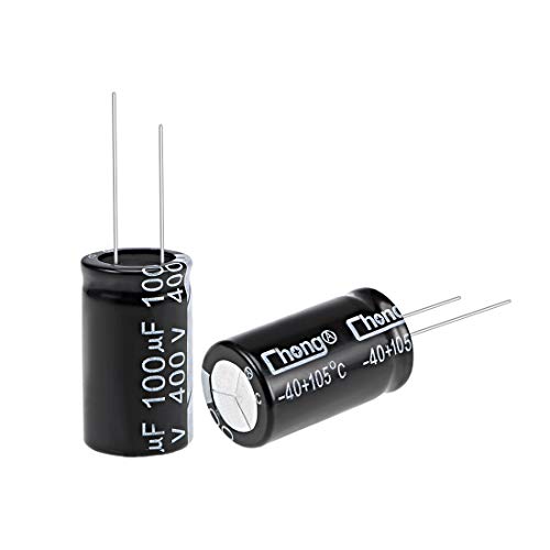 Amazon | uxcell 100uF 400V電解コンデンサ アルミ製 AC電解コンデンサ