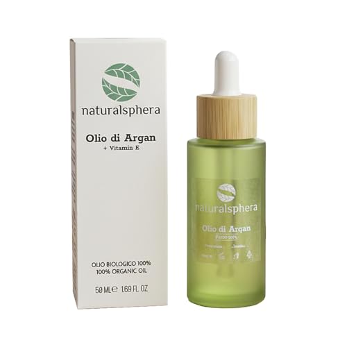 Olio di Argan 100% biologico puro arricchito di Vitamina E