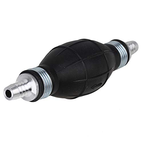 RDEXP Black 10mm Rubber and Metal Way Valve Line Hand Primer Bulb for Marine Boats Parts