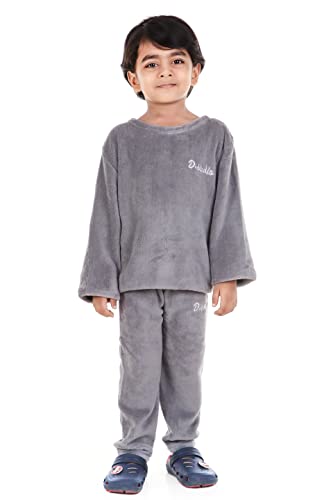 Image of Winter Night Suit for Kids Top & Pajama Set (Warm Fleece) Size (4 to 6 Years Kids)