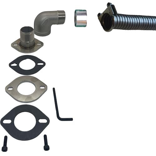 GenExhaust for Predator 115000 Generator 1-1/2" Galvanized Steel tubing Exhaust Extension w/ 90 Elbow (1 Foot)