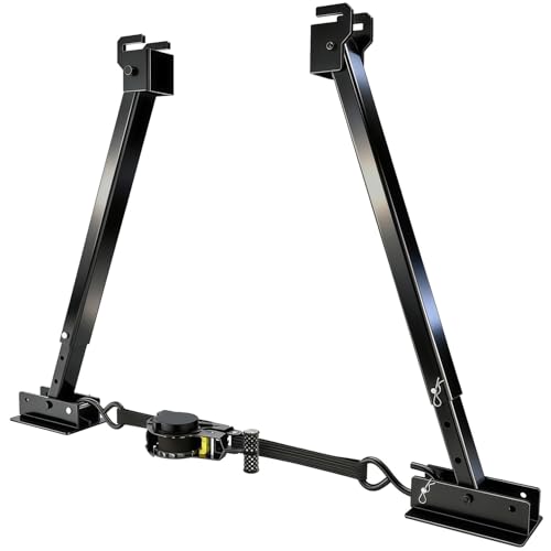 Heavy-Duty RV I-Beam Stabilizer with Ratchet Tension 17 to 35 Adjustable Anti-Wobble Jack for Travel Trailers 5th Wheels & Motorhomes Enhanced Lateral Support(Black)