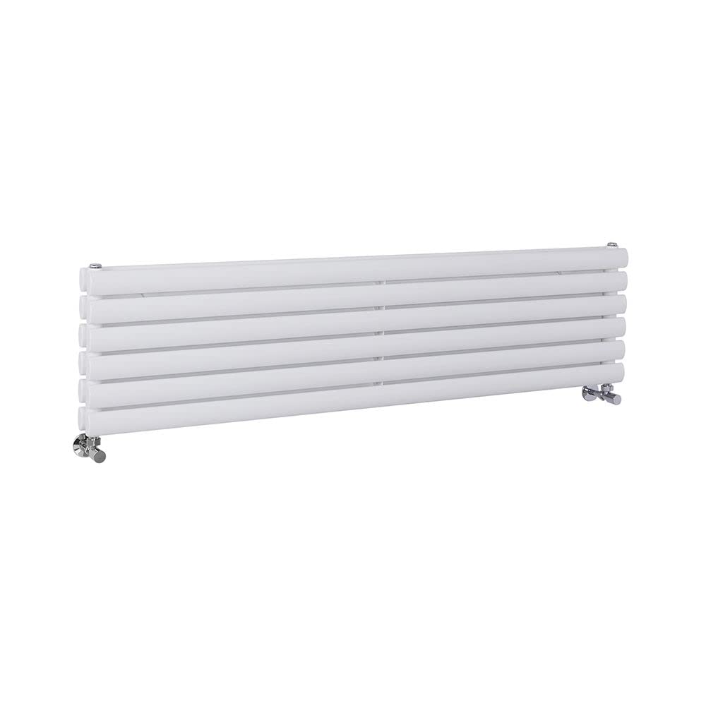 Milano White 354 X 1400Mm Aruba Horizontal Designer Radiator (Double Panel)