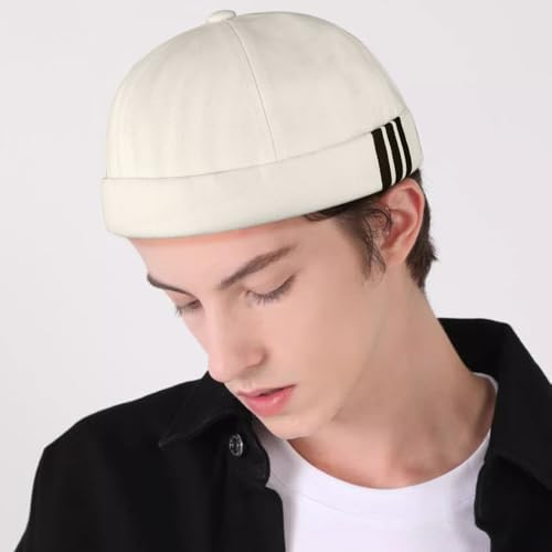 Image of Dome Brimless Hats for Women Men Beanie Docker Cap Sailor Skull Cap