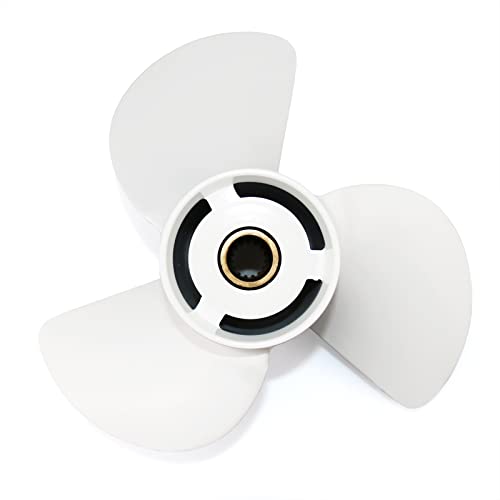 Image of CAPTAIN Outboard Propeller fit Yamaha 115 T50 60 70 75 80 85 90 100 130 HP Engines, OEM 15 Spline Tooth Outboard Prop, RH Aluminum Propellers