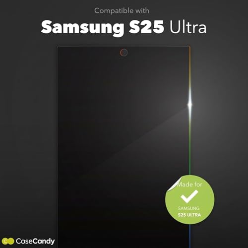Image of Casecandy - (Pack 2 Privacy Screen Protector for Samsung S25 Ultra | Edge To Edge Privacy(Anti Spy) Screen Guard Galaxy S25 Ultra - HD /Easy Application /Fingerprint Working