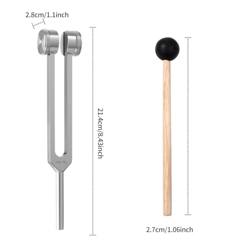Image of OM 136.1 HZ Weighted Tuning Fork for Healing Medical Solfeggio Heart Chakra Sound Healing Tuning Forks 136.1hz Sound Therapy Tools
