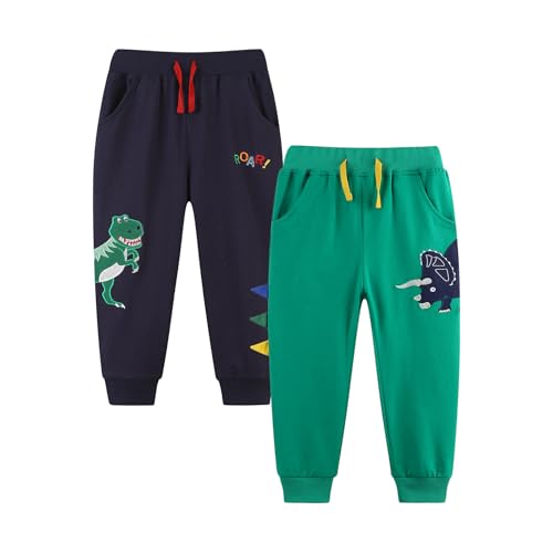 Image of Toddler Boys Sports Pants Autumn Cotton Children's Sports Pants 2-Pack
