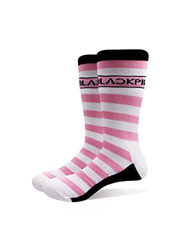 BlackPink - Calcetines al Tobillo de Rayas para Adultos Unisex (40,5 EU, 45,5 EU)...