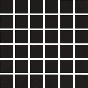 Modelo M019 (Negro Mate) Mosaico enmallado de Porcelanico. Medida 4,8x4,8cm. Pegado en Mallas de 30x30cm.