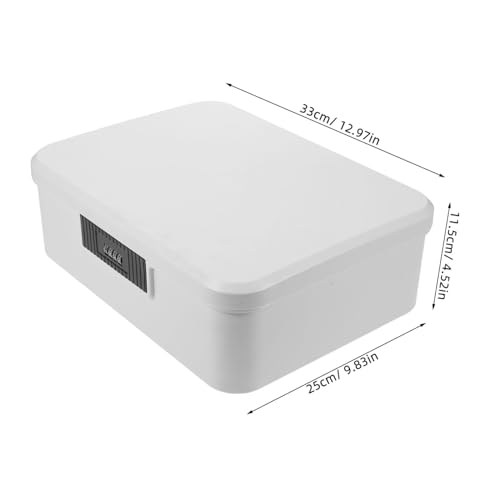 Boîte de rangement verrouillable en ABS blanc antichoc pour objets de valeur