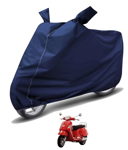 Image of Auto Hub Waterproof Scooty Cover Compatible with Vespa LX Dustproof, UV Protection Two Wheeler Scooty Vespa LX Cover - Blue