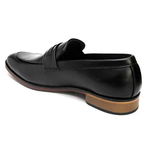 Image of San Frissco Men's Formal Loafers /Slip On Wearable Anti-Slip Leather Loafers for Office /Fashionable Loafers for Men