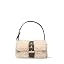 Gold-tone Hardware/Faux Natural Curly Shearling With Brown Mk Signature Trim/Natural Multi