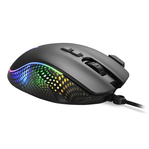 SHARK Force 3: il mouse da gioco definitivo con 12.800 DPI, 8 pulsanti e illuminazione RGB - Ergonomico e adatto a tutti i tipi di impugnatura - Mouse gaming - Immagine 4