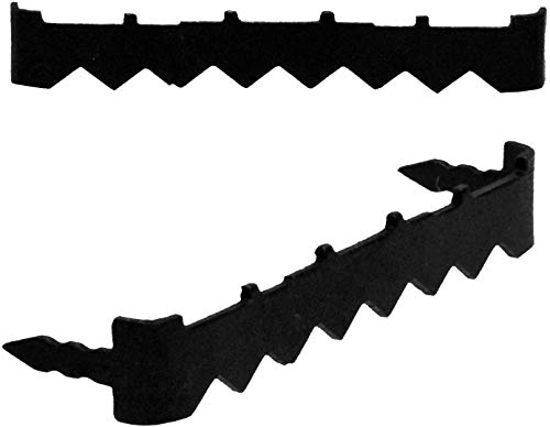 Image of No Nail Sawtooth Picture Hangers - Picture Frame Hangers Without Nails - Nailless Picture Hanging Hardware for Canvas Wood by Mandala Crafts Large Black