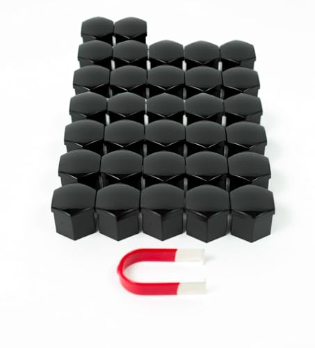 V-LUX AUTO for RAM 1500 2500 (Including EV) Lug Nut Covers - 32 Glossy Black Wheel Nut Caps
