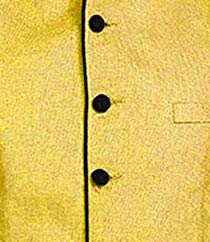Image of Vastraa Fusion Men's Solid Nehru Jacket (VS0515A-36 Yellow S)